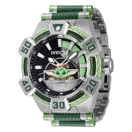 Invicta Men's Automatic Watch - Star Wars The Child Silver, Green Bracelet | 40607 ,