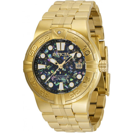 Invicta Men's Automatic Watch - Subaqua Date Yellow Gold Steel Bracelet Dive | 35768 ,