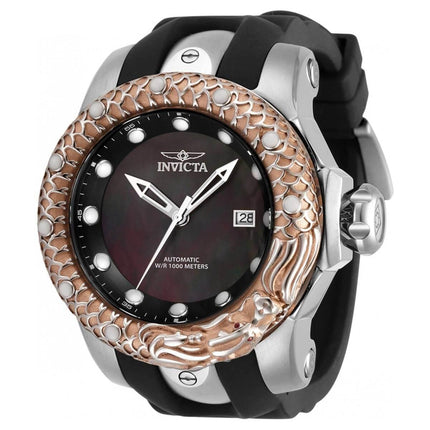 Invicta Men's Automatic Watch - Venom Black Mother of Pearl Dial Strap | 33599 ,