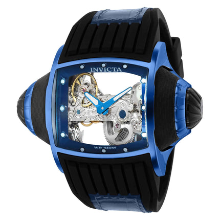 Invicta Men's Automatic Watch - Vintage Blue and Black Case Skeleton Dial | 35277 ,