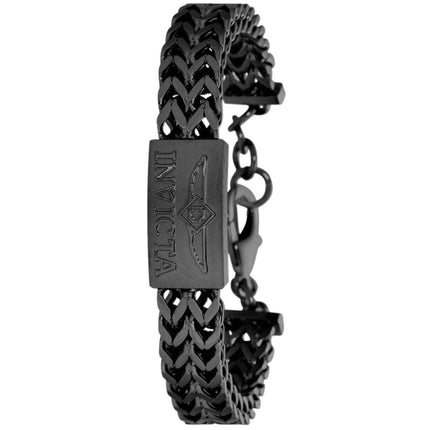 Invicta Men's Bracelet - Elements 234mm Band Length Black Steel Woven Links | 39621 ,