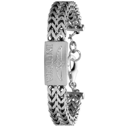 Invicta Men's Bracelet - Elements 234mm Band Length Silver Woven Links | 39619 ,