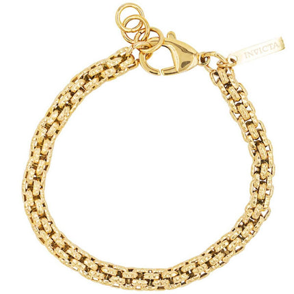 Invicta Men's Bracelet - Elements 9.25" Yellow Gold Steel Hook Buckle Clasp | 39641 ,