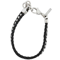 Invicta Men's Bracelet - Elements Black Leather and Silver Stainless Steel | 39633 ,