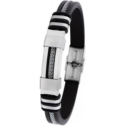 Invicta Men's Bracelet - Elements Black Rubber with Stainless Steel Buckle | 35400 ,
