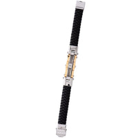 Invicta Men's Bracelet - Elements Titanium/Leather Black and Gold | 35406 ,