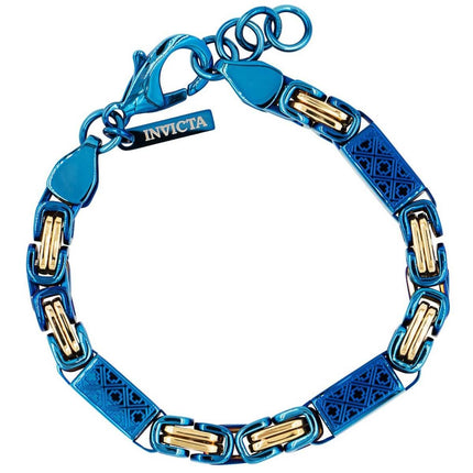 Invicta Men's Bracelet - Elements Two Tone Dark Blue and Yellow Gold | 39608 ,