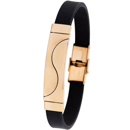 Invicta Men's Bracelet - Elements Yin and Yang Rose Gold Black Strap | 35409 ,