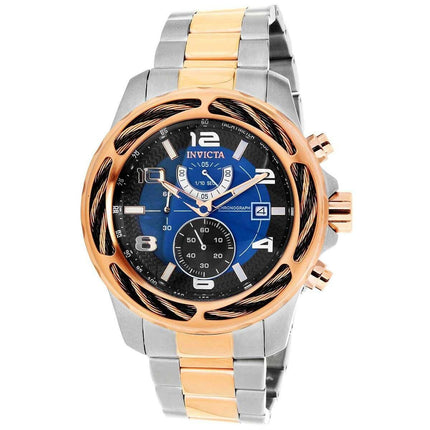 Invicta Men's Chrono Watch - Bolt Black and Blue Dial Two Tone Bracelet | 31231 ,