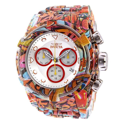 Invicta Men's Chrono Watch - Bolt Zeus Silver Tone Dial Aqua Plating Bracelet | 32416 ,