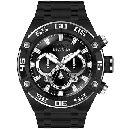 Invicta Men's Chrono Watch - Coalition Forces Black and Silver Dial Bracelet | 37645 ,