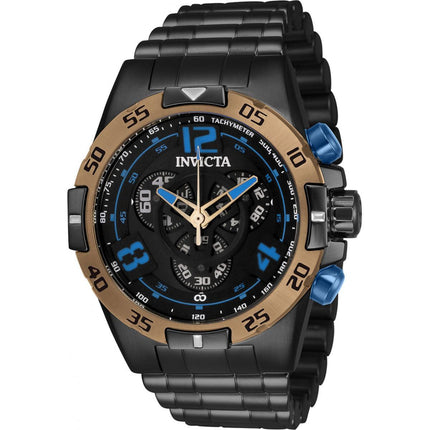 Invicta Men's Chrono Watch - Corduba Quartz Black Stainless Steel Bracelet | 34989 ,
