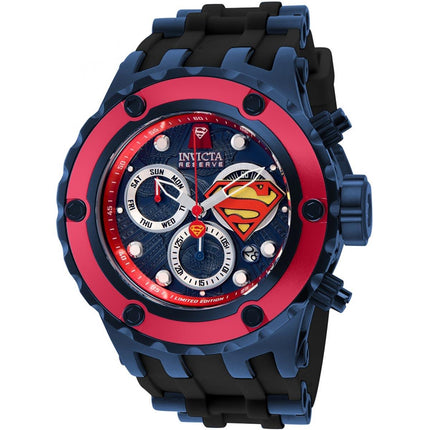 Invicta Men's Chrono Watch - DC Comics Superman Black and Dark Blue Strap | 32789 ,