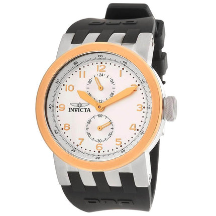 Invicta Men's Chrono Watch - DNA Silver and Rose Gold Tone Case Black Strap | 31784 ,