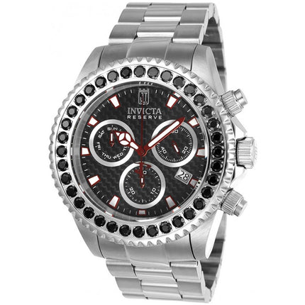 Invicta Men's Chrono Watch - Jason Taylor Black Carbon Fiber Dial Bracelet | 23300 ,