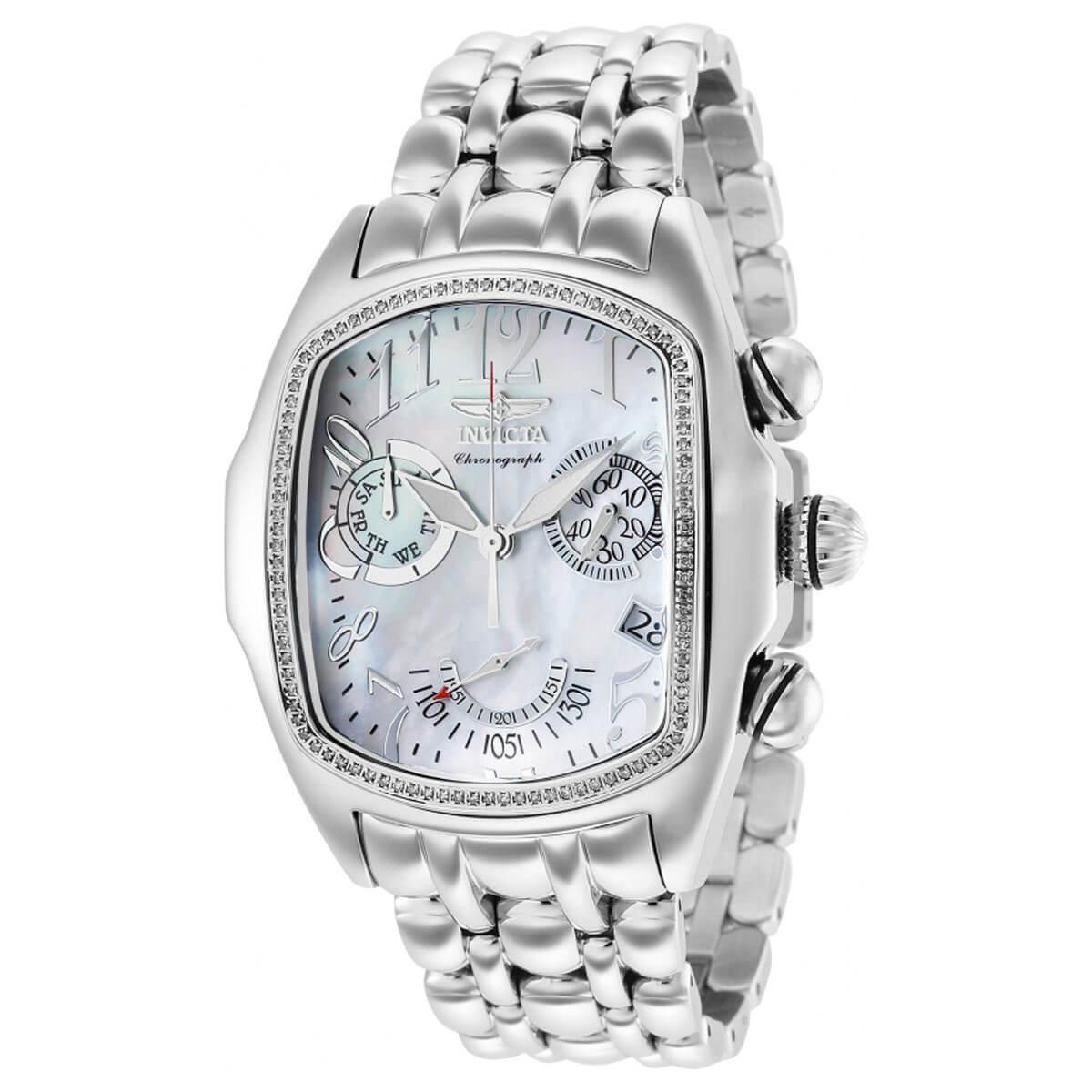 Invicta Men's Chrono Watch - Lupah White Mother of Pearl Invicta Men's Chrono Watch - Lupah White Mother of Pearl