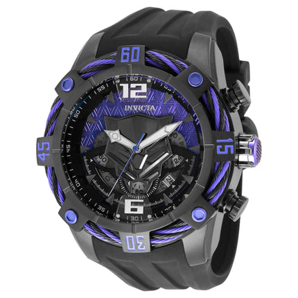 Invicta Men's Chrono Watch - Marvel Black Panther Gunmetal, Purple, Black Dial | 35121 ,