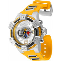 Invicta Men's Chrono Watch - NFL Pittsburgh Steelers Gunmetal and Yellow Strap | 35777 ,
