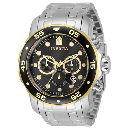 Invicta Men's Chrono Watch - Pro Diver Black and Gold Tone Rotating Bezel | 33999 ,