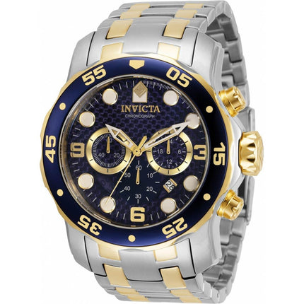 Invicta Men's Chrono Watch - Pro Diver Blue and Gold Dial Two Tone Bracelet | 35135 ,