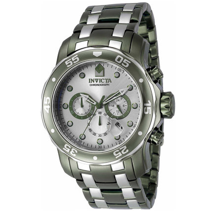 Invicta Men's Chrono Watch - Pro Diver Light Green and Silver Dial Bracelet | 40925 ,