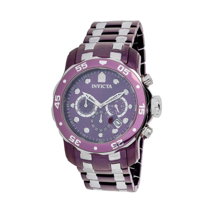 Invicta Men's Chrono Watch - Pro Diver Light Purple Dial Two Tone Bracelet | 40243 ,