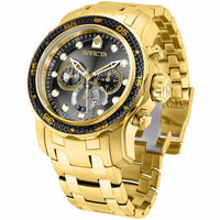 Invicta Men's Chrono Watch - Pro Diver Quartz Black and Gold Dial Bracelet | 35398 ,