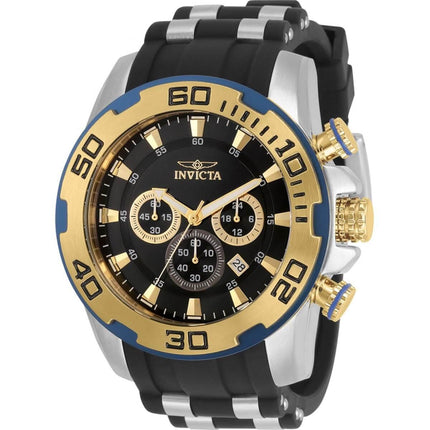 Invicta Men's Chrono Watch - Pro Diver Two Tone Black and Silver Tone Strap | 30765 ,