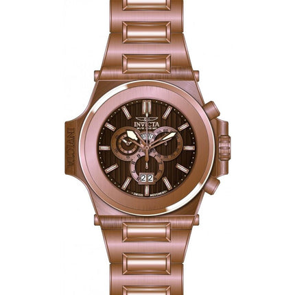 Invicta Men's Chrono Watch - Reserve Akula Brown Dial Rose Gold Bracelet | 31678 ,