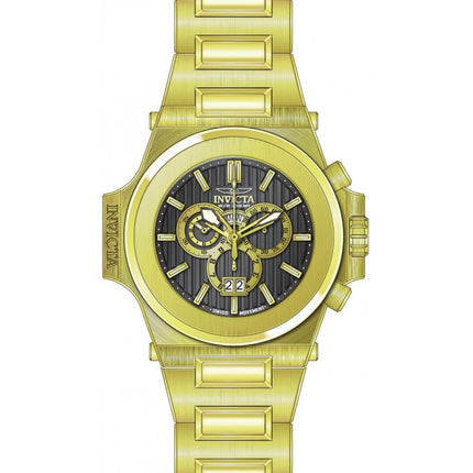 Invicta Men's Chrono Watch - Reserve Akula Gunmetal Dial Yellow Gold Bracelet | 31677 ,