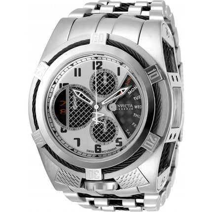 Invicta Men's Chrono Watch - Reserve Bolt Black and Silver Tone Dial Bracelet | 31623 ,
