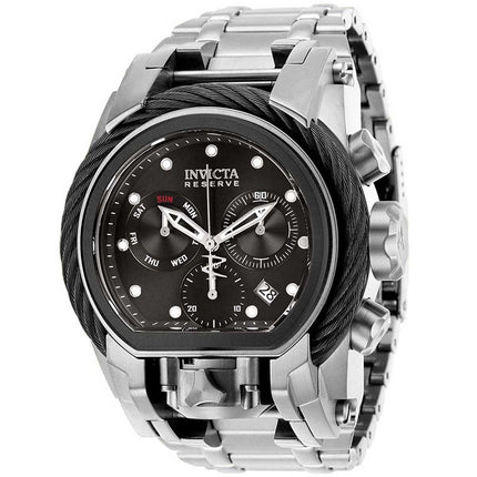 Invicta Men's Chrono Watch - Reserve Bolt Zeus Dual Time Black Dial Bracelet | 26584 ,