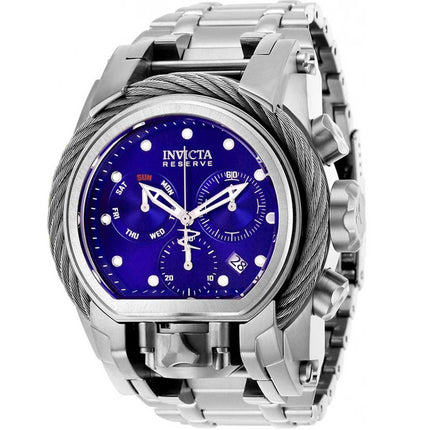 Invicta Men's Chrono Watch - Reserve Bolt Zeus Dual Time Blue Dial Bracelet | 26583 ,