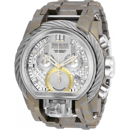 Invicta Men's Chrono Watch - Reserve Bolt Zeus Silver Tone Dial Bracelet | 26438 ,