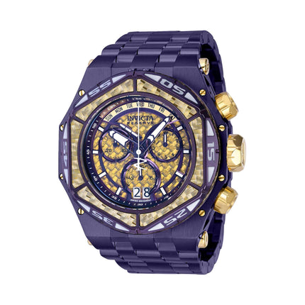 Invicta Men's Chrono Watch - Reserve Carbon Hawk Purple and Yellow Gold Case | 38926 ,