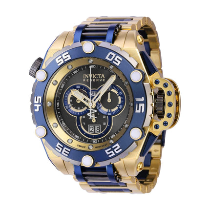 Invicta Men's Chrono Watch - Reserve Flying Fox Dark Blue, Gunmetal, Gold Dial | 39552 ,