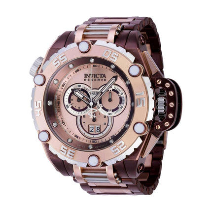 Invicta Men's Chrono Watch - Reserve Flying Fox Rose Gold, Silver, Brown Dial | 39550 ,