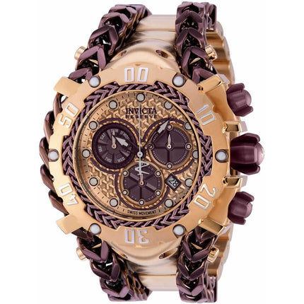 Invicta Men's Chrono Watch - Reserve Gladiator Brown and Rose Gold Bracelet | 36620 ,