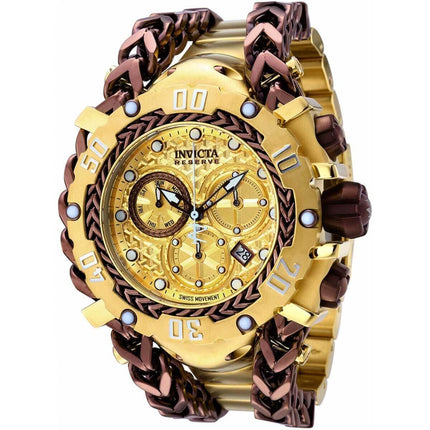Invicta Men's Chrono Watch - Reserve Gladiator Brown and Yellow Gold Bracelet | 36624 ,