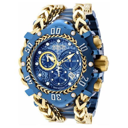 Invicta Men's Chrono Watch - Reserve Gladiator Yellow Gold and Blue Bracelet | 36623 ,