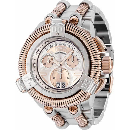 Invicta Men's Chrono Watch - Reserve King Python Silver and Rose Gold Dial | 35222 ,