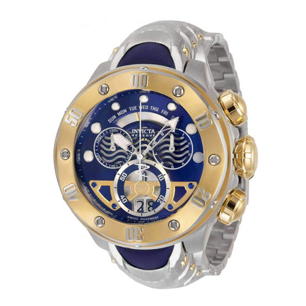 Invicta Men's Chrono Watch - Reserve Kraken Silver, Yellow Gold, Blue Bracelet | 33481 ,