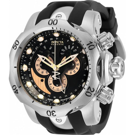 Invicta Men's Chrono Watch - Reserve Venom Black and Rose Gold Dial TT Strap | 32096 ,