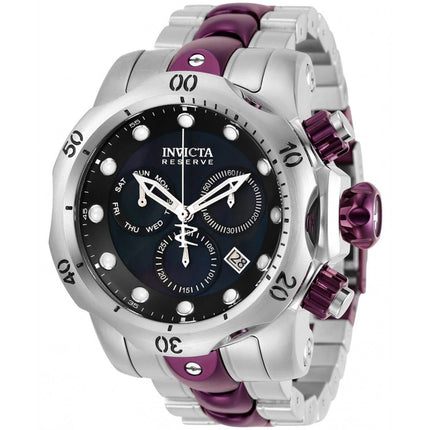 Invicta Men's Chrono Watch - Reserve Venom Black MOP Dial Two Tone Bracelet | 32127 ,