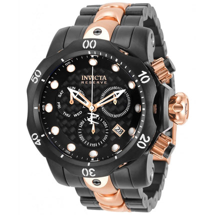 Invicta Men's Chrono Watch - Reserve Venom TT Black and Rose Gold Bracelet | 32130 ,