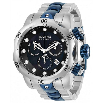 Invicta Men's Chrono Watch - Reserve Venom Two Tone Silver and Blue Bracelet | 32125 ,