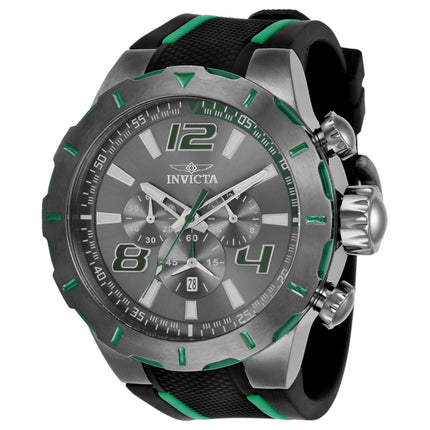 Invicta Men's Chrono Watch - S1 Rally Gunmetal Case Black and Green Strap | 35737 ,