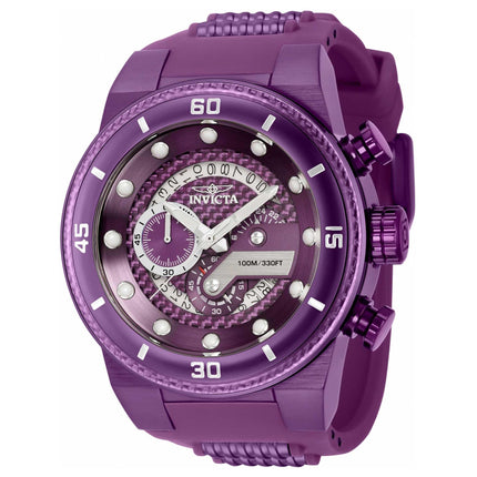 Invicta Men's Chrono Watch - S1 Rally Light Purple Steel and Rubber Strap | 40756 ,