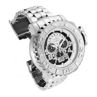 Invicta Men's Chrono Watch - Shaq Diamond Black and Silver Tone Dial Bracelet | 33729 ,