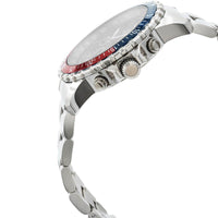 Invicta Men's Chrono Watch - Specialty Blue and Red Bezel Black Dial Bracelet | 39124 ,